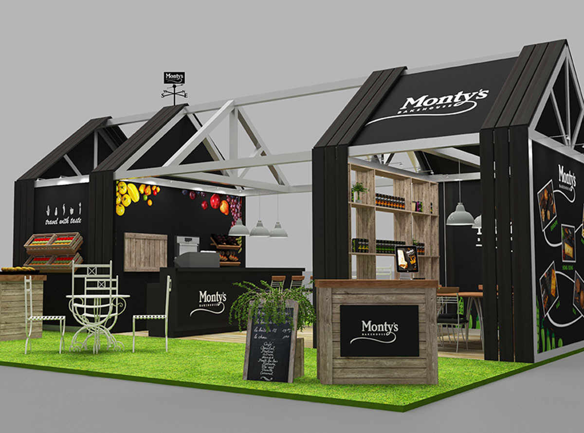Monty's Bakehouse Exhibition for WTCE 2016 stand design by DMN