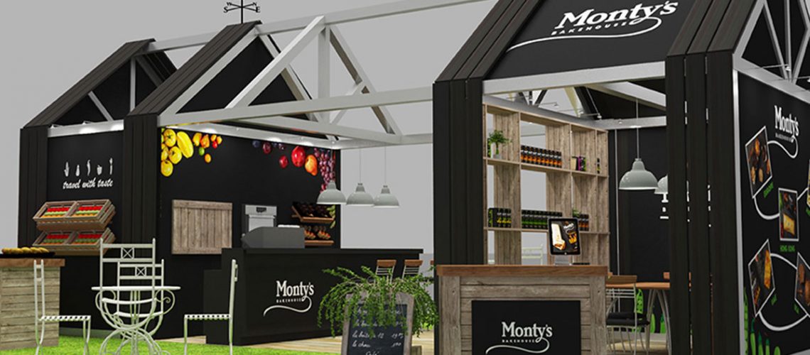 Monty's Bakehouse Exhibition for WTCE 2016 stand design by DMN